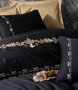 L'essentiel linge de maison Gloria - Gold - Juego de funda de edredón de satén doble en negro y dorado